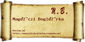 Magóczi Boglárka névjegykártya